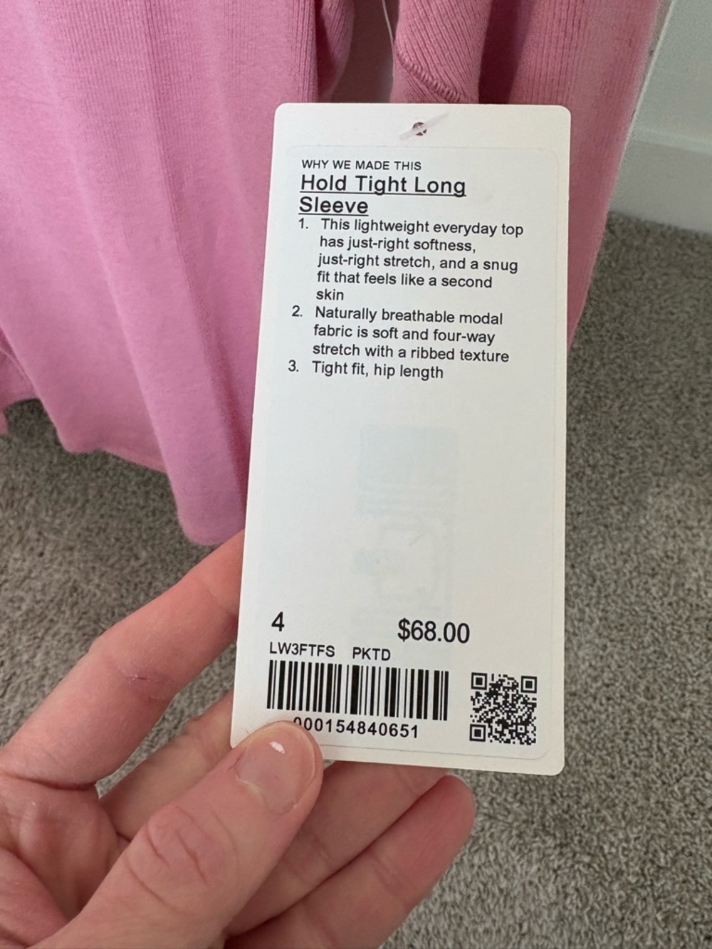 lululemon Hold Tight Long
Sleeve size small BNWT - Picture 3 of 5